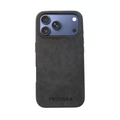 Pokrowiec PROTARA Alcantara na iPhone'a 17 Pro Max - Midnight Jet Black