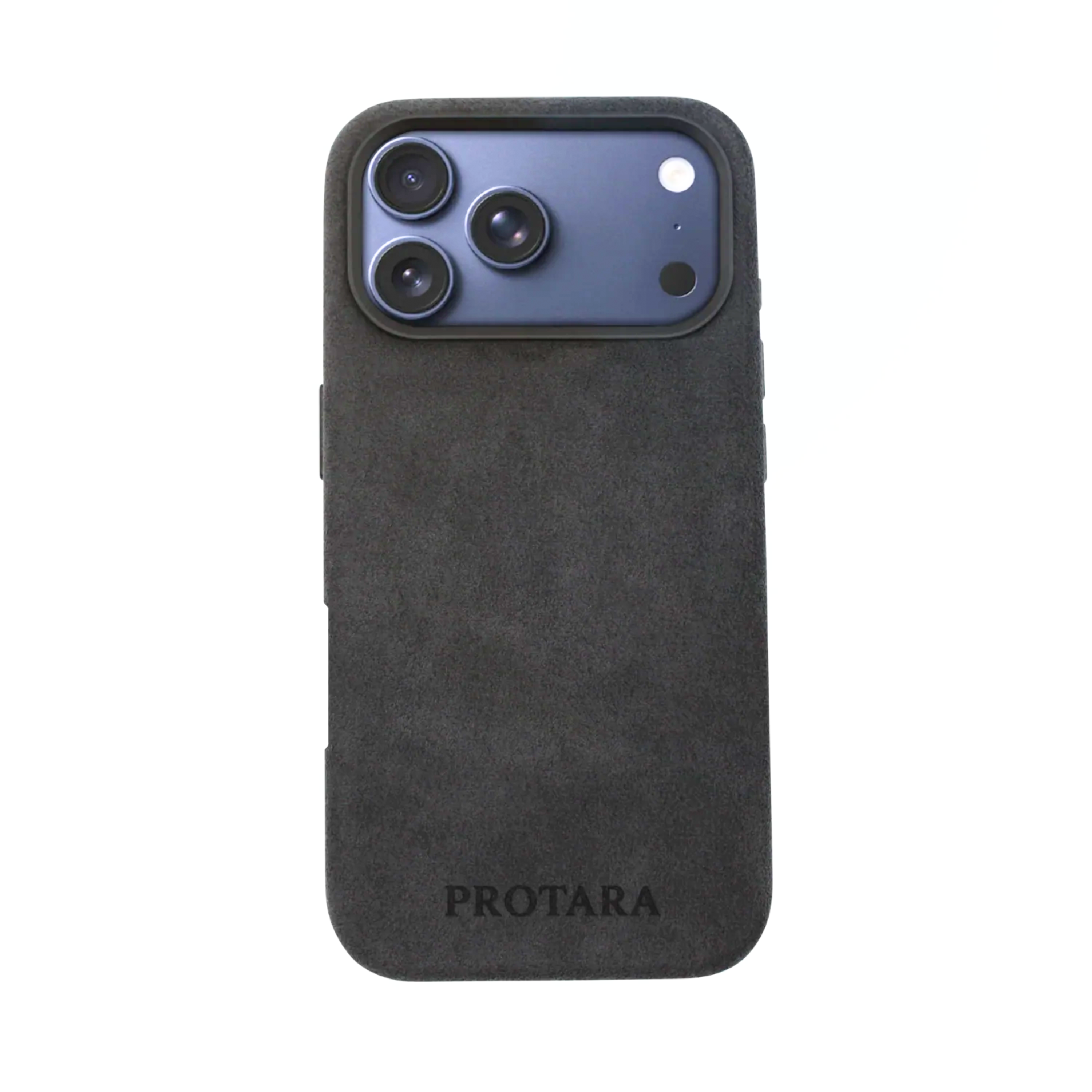PROTARA Alcantara iPhone 17 Pro Max deksel – Midnight Jet Black