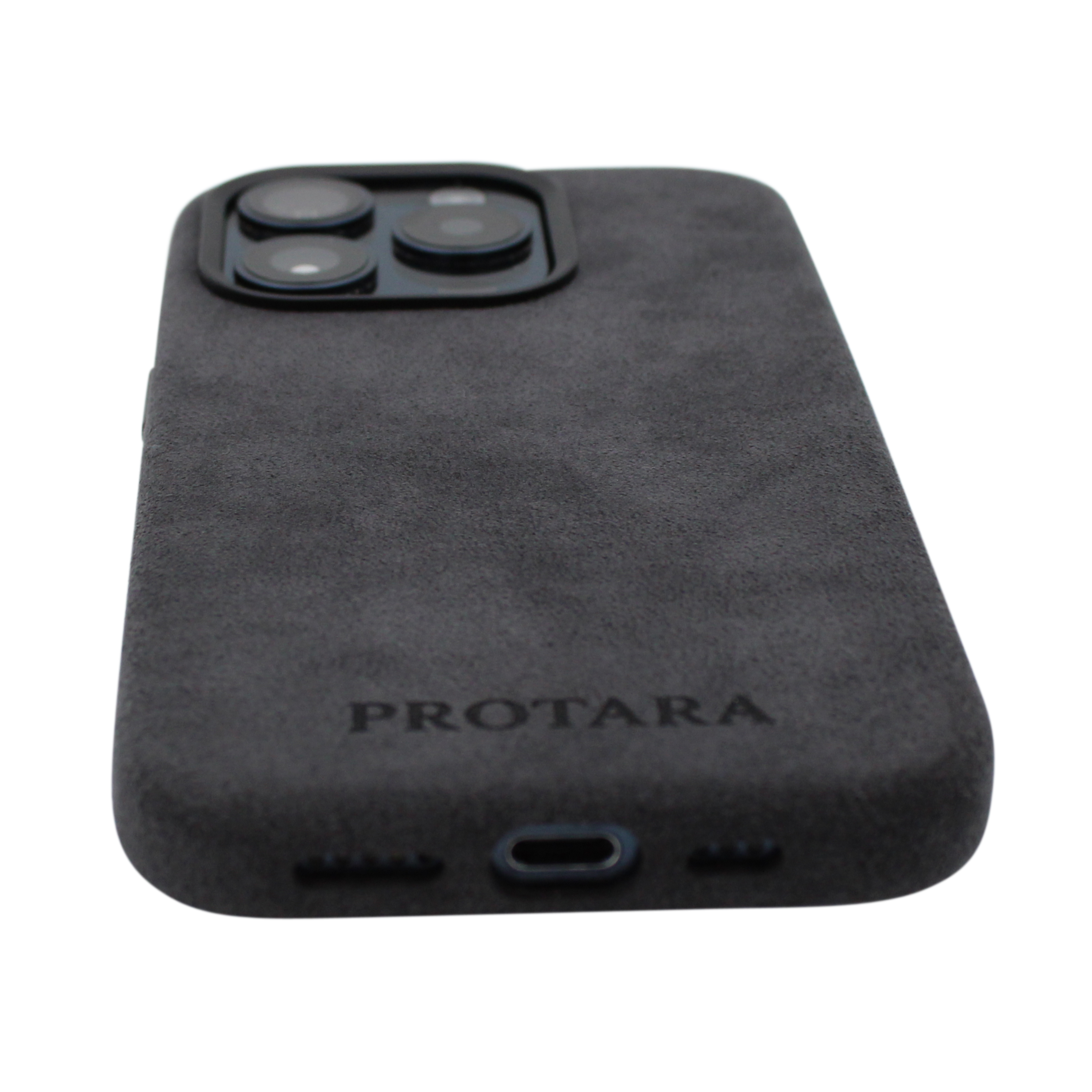 PROTARA Alcantara iPhone 15 Pro Max deksel - Midnight Jet Black
