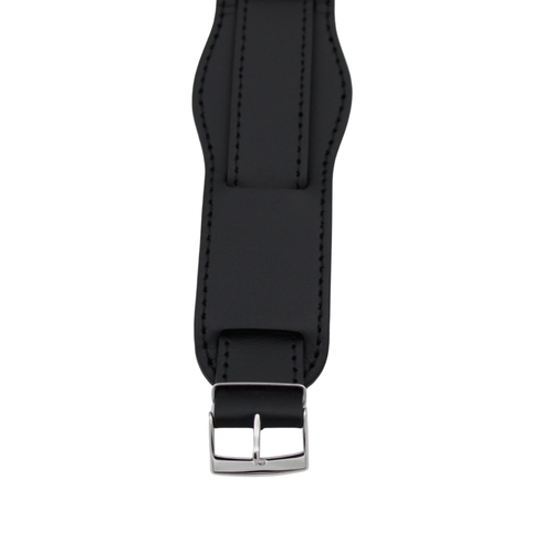 Dolny skórzany pasek - czarny, rozszerzany 20 mm (34 mm)