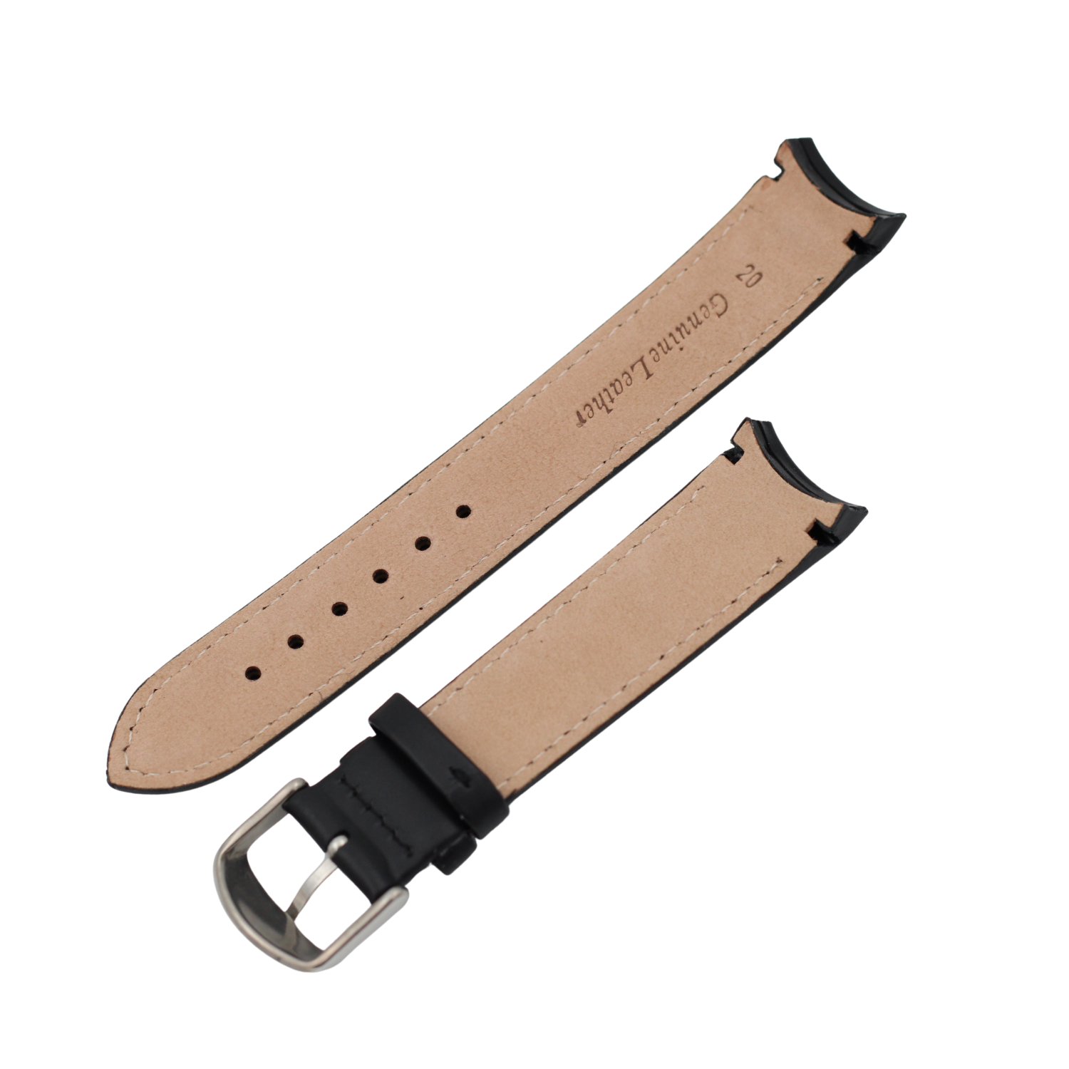 Helsort matt Curved Sort skinnreim