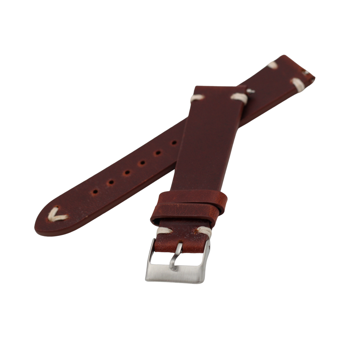 Vegansk skinnreim mørk brun 20mm