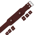 Dolny skórzany pasek - 45 mm Ciemnobrązowy Buffalo Grain z wymiennymi zapięciami