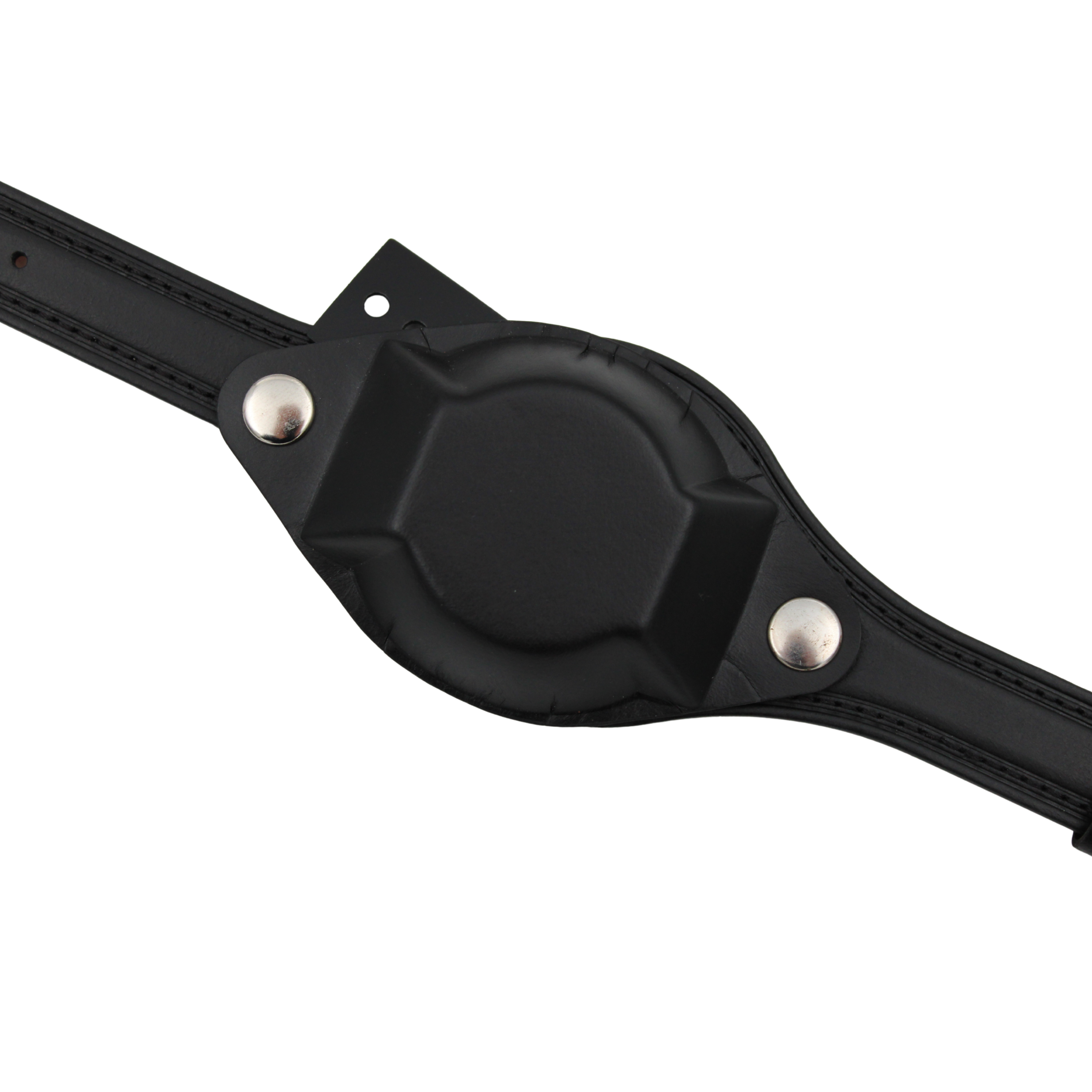 Bund skinnreim – Militær sort med deksel 18 mm