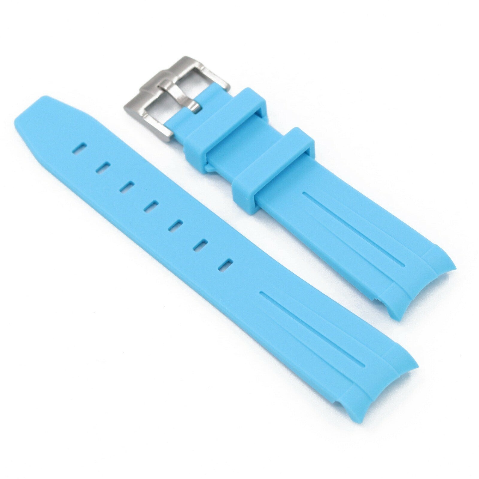 Gummirem Curved 21mm Blå