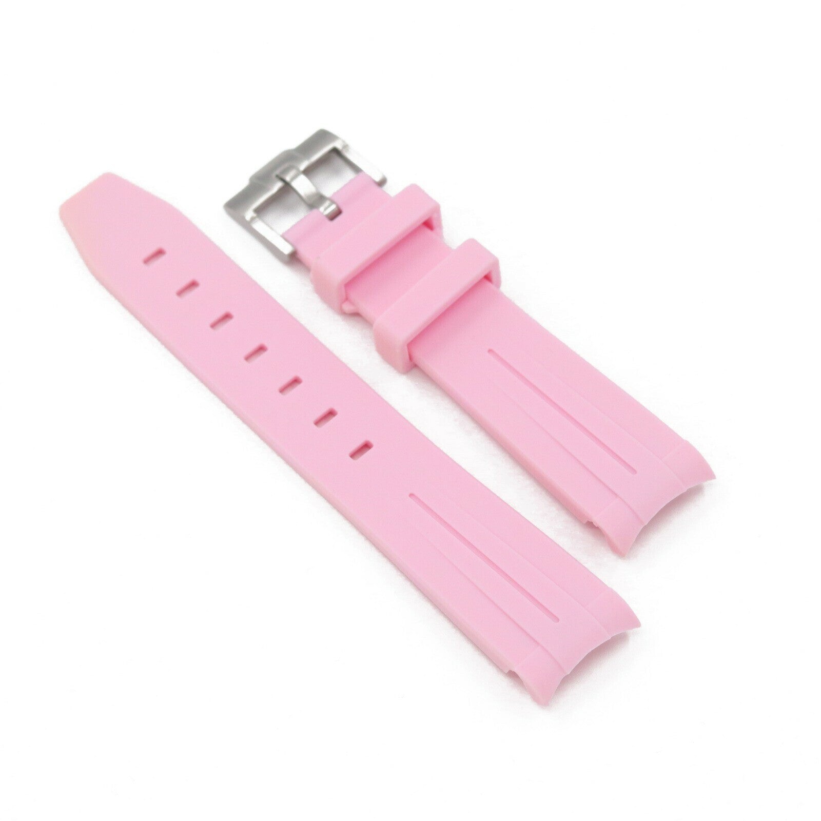 Gummirem Curved 20mm Rosa