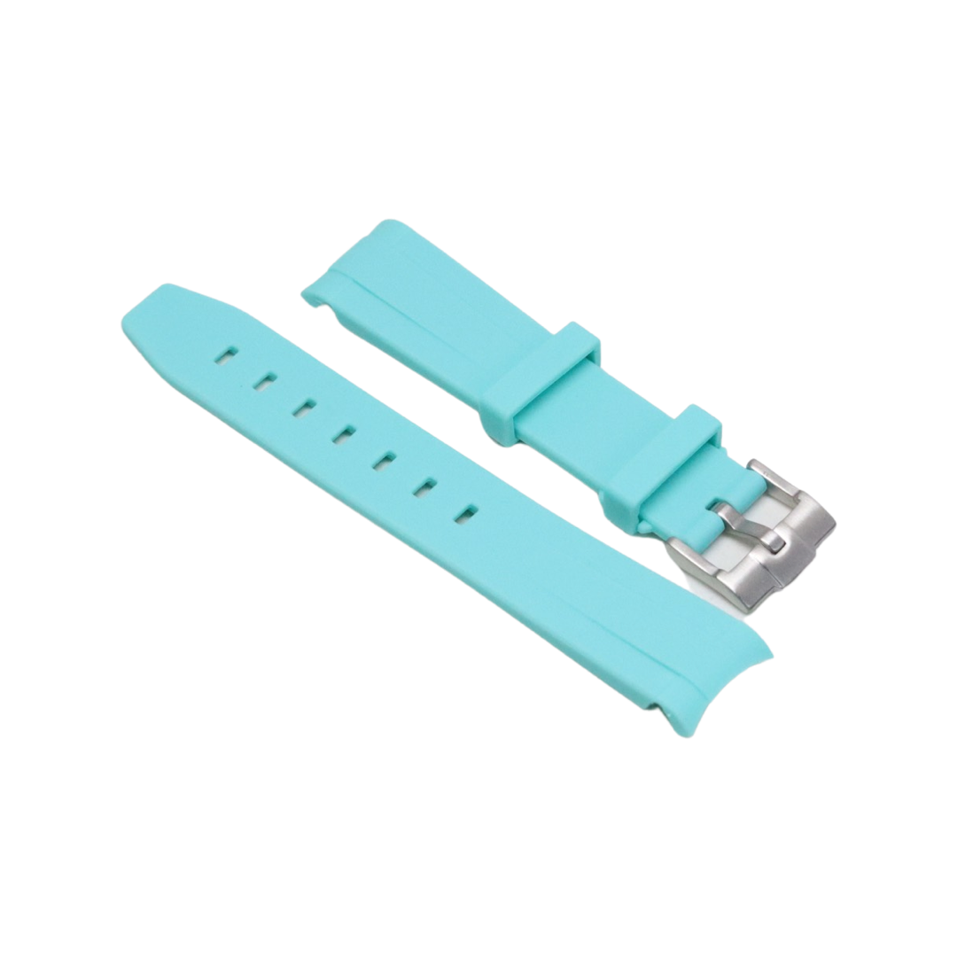 Curved Rubber Strap Tiffany blå