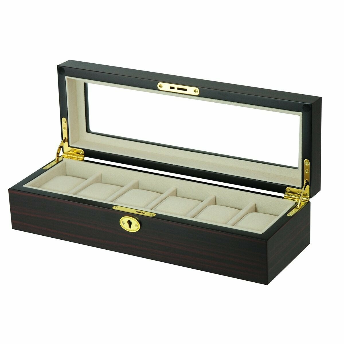 Klokkeboks i tre for 6 ur Mørkt tre