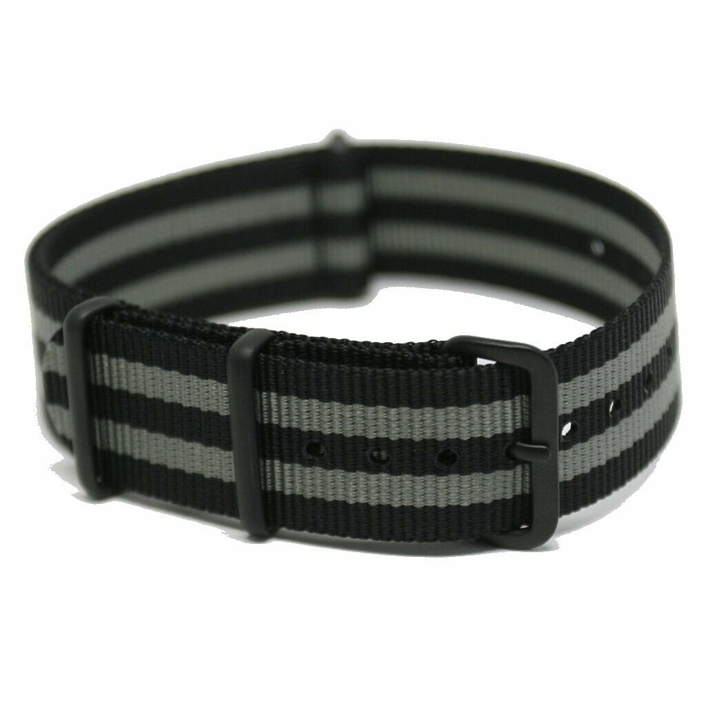 NATO Strap PVD Sort/grå