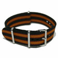 Pasek NATO 20MM czarny/czerwony/pomarańczowy