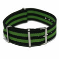Pasek NATO 24MM czarny/zielony
