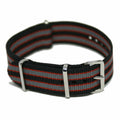 Pasek NATO 24MM czarny/czerwony/szary