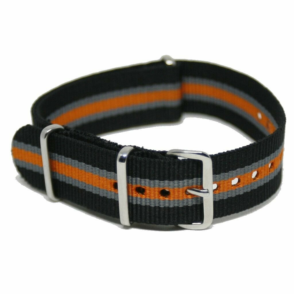 NATO Strap Sort/grå/oransje