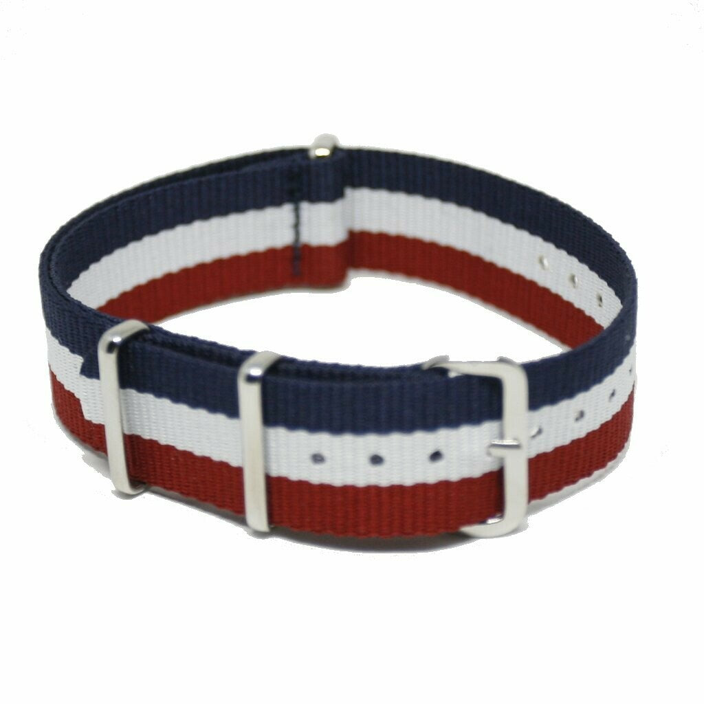 NATO Strap Rød/hvit/blå