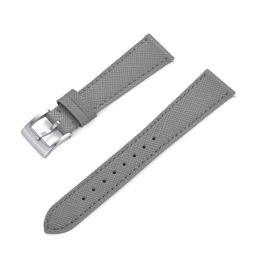 Saffiano Leather Strap Grå