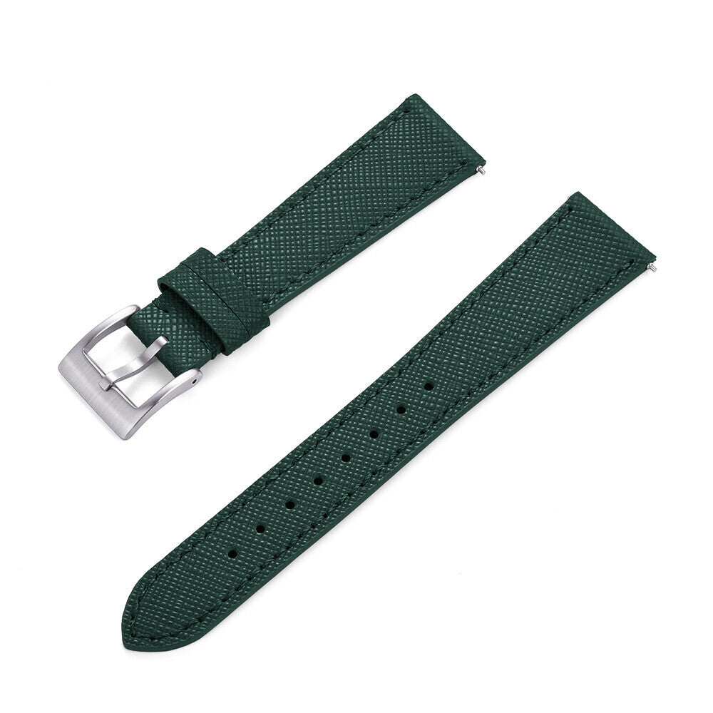 Saffiano Leather Strap Grønn