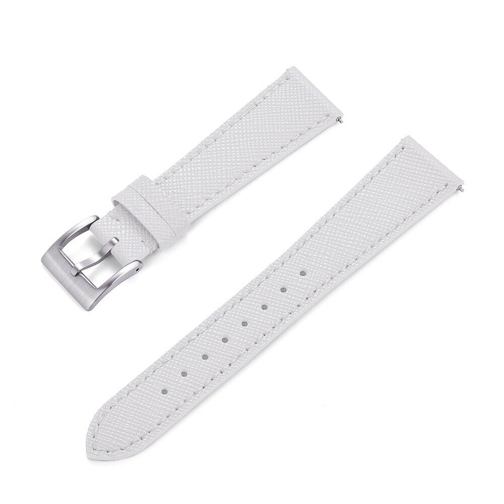 Saffiano Leather Strap Hvit