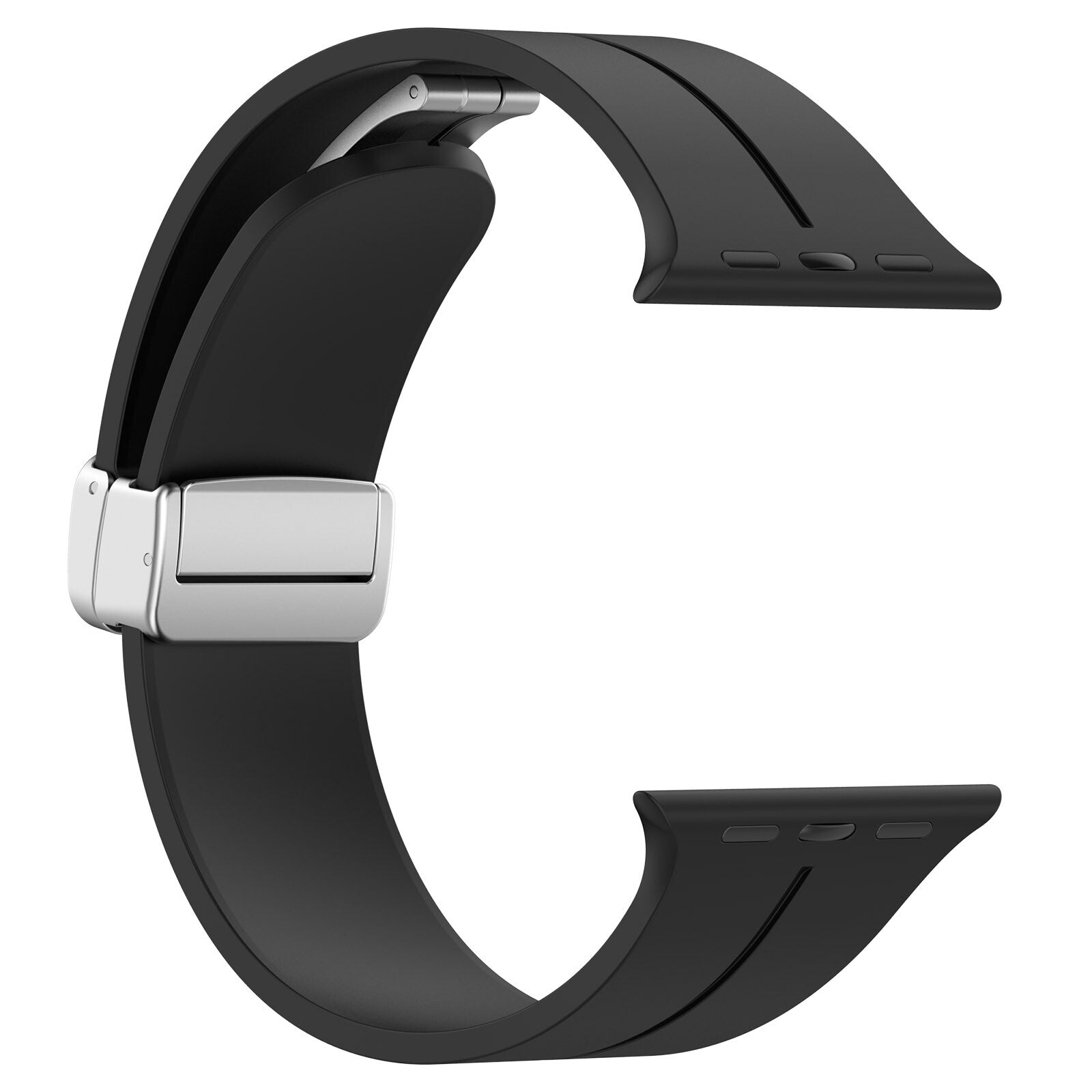 Gummirem for Apple Watch Stål Sort
