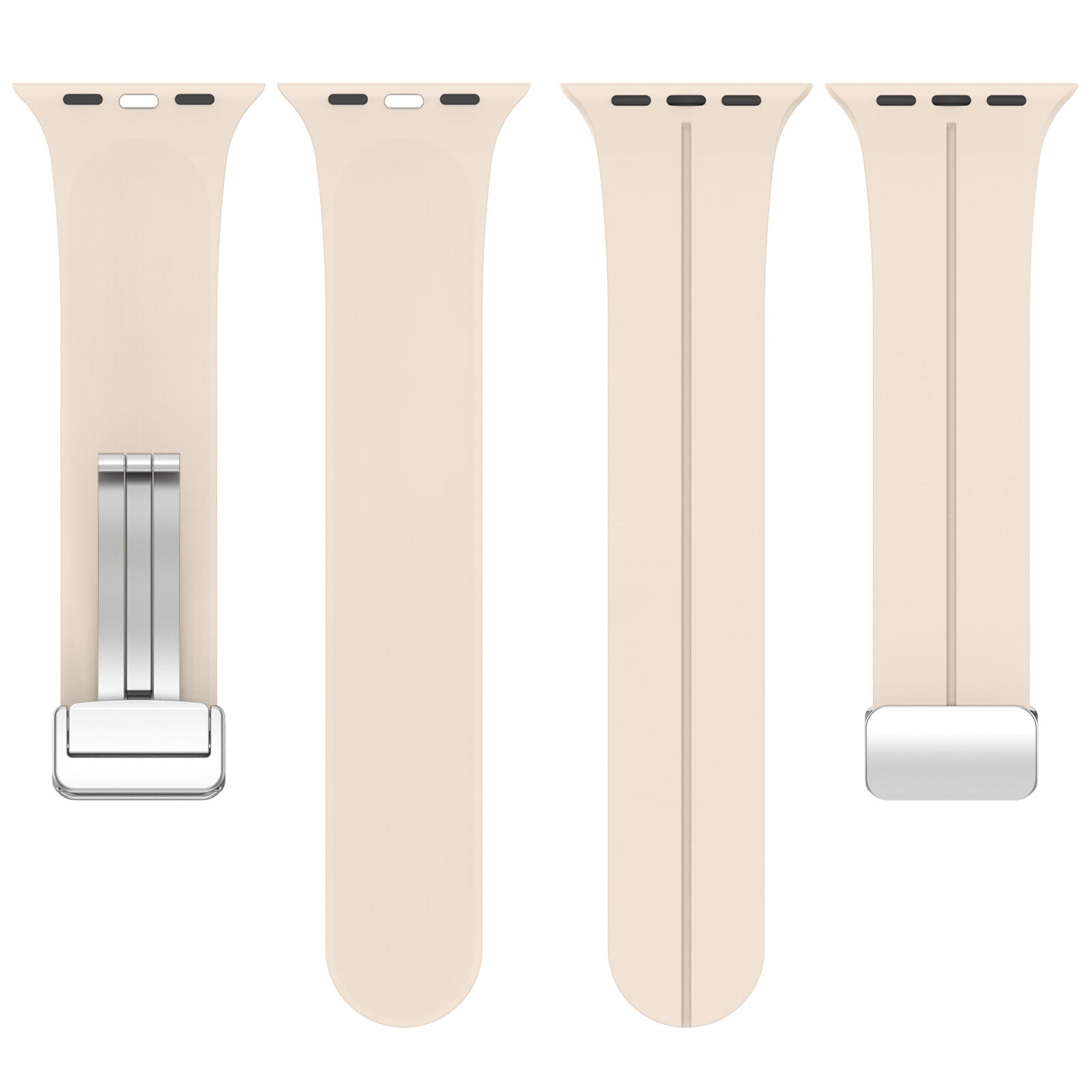 Gummirem for Apple Watch Stål 38/40/41mm Beige