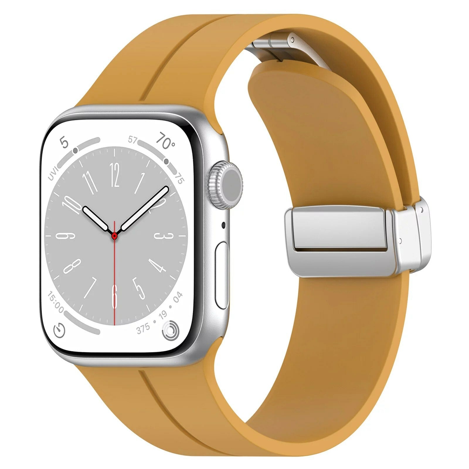 Gummirem for Apple Watch Stål 38/40/41mm Mørk gul