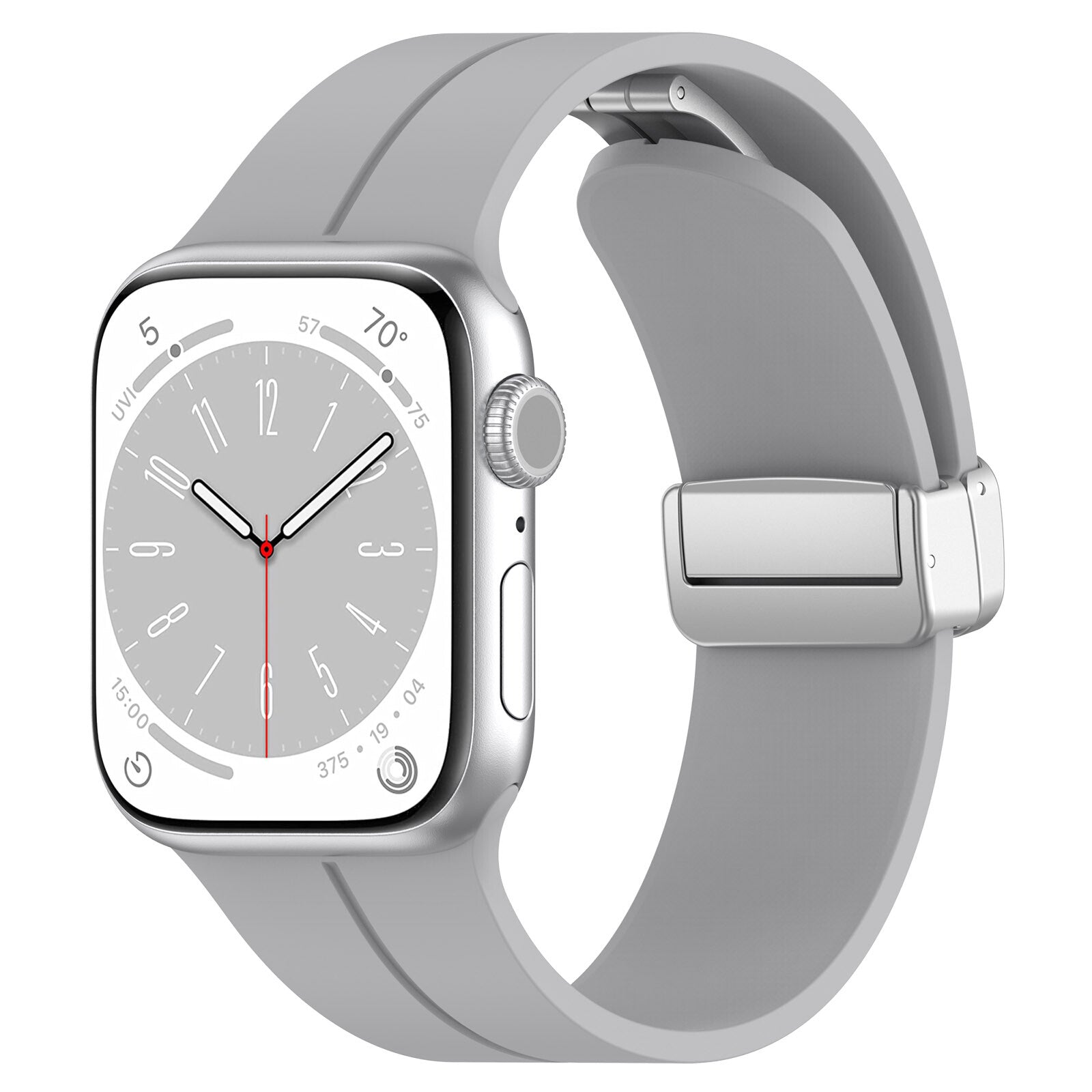 Gummirem for Apple Watch Stål 38/40/41mm Lys grå