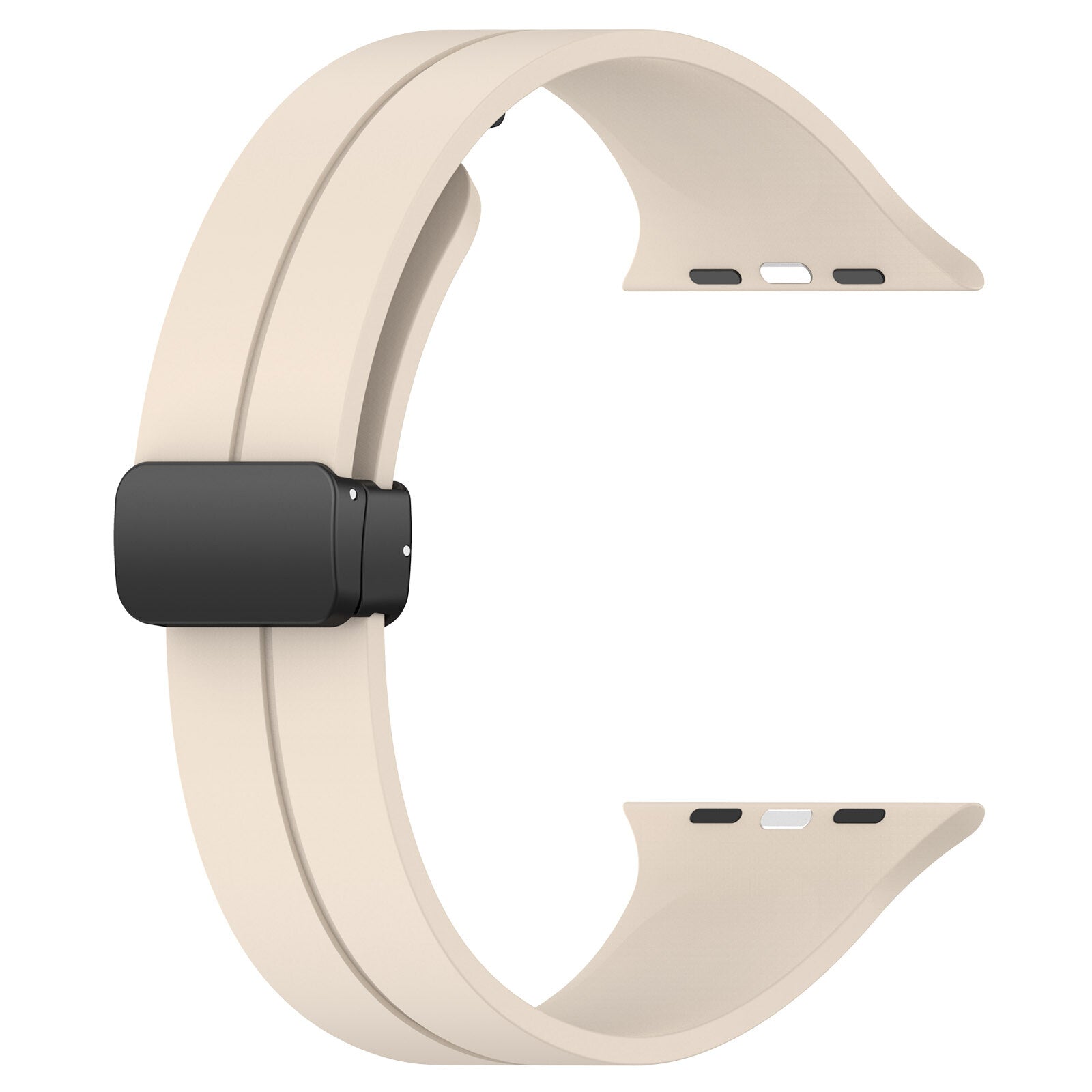 Gummirem for Apple Watch Sort 42/44/49mm Beige