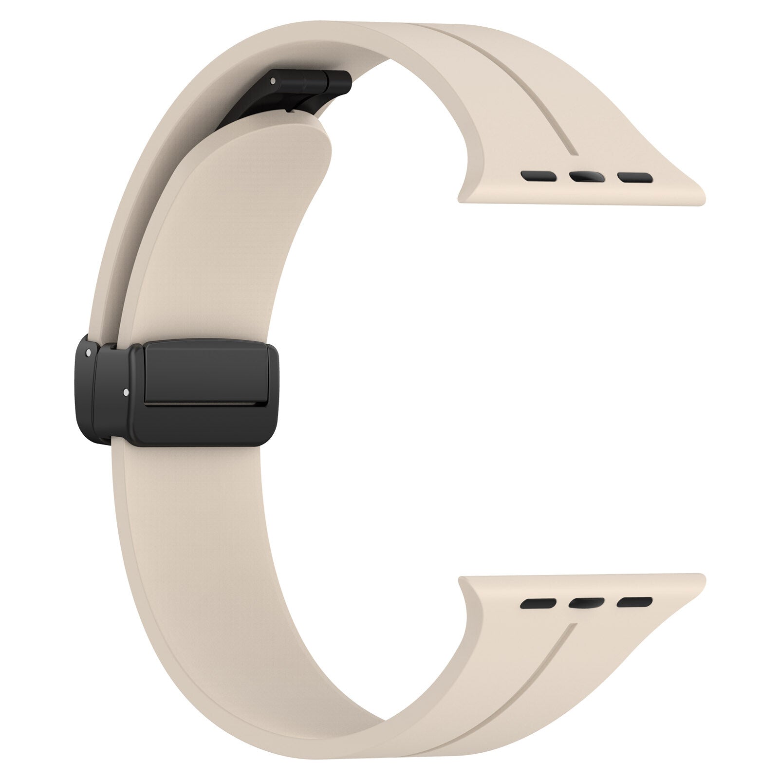 Gummirem for Apple Watch Sort 42/44/49mm Beige