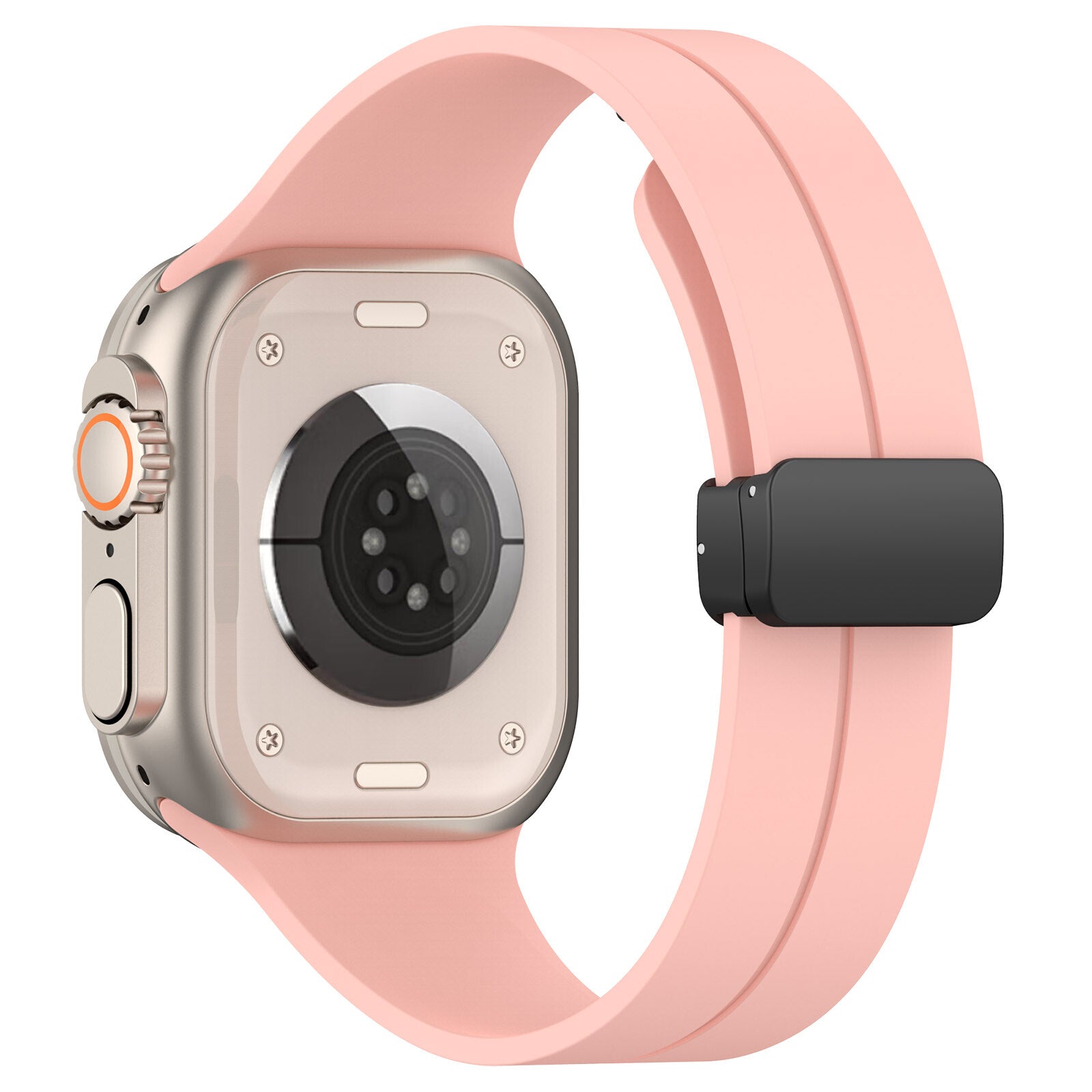 Gummirem for Apple Watch Sort 42/44/49mm Rosa