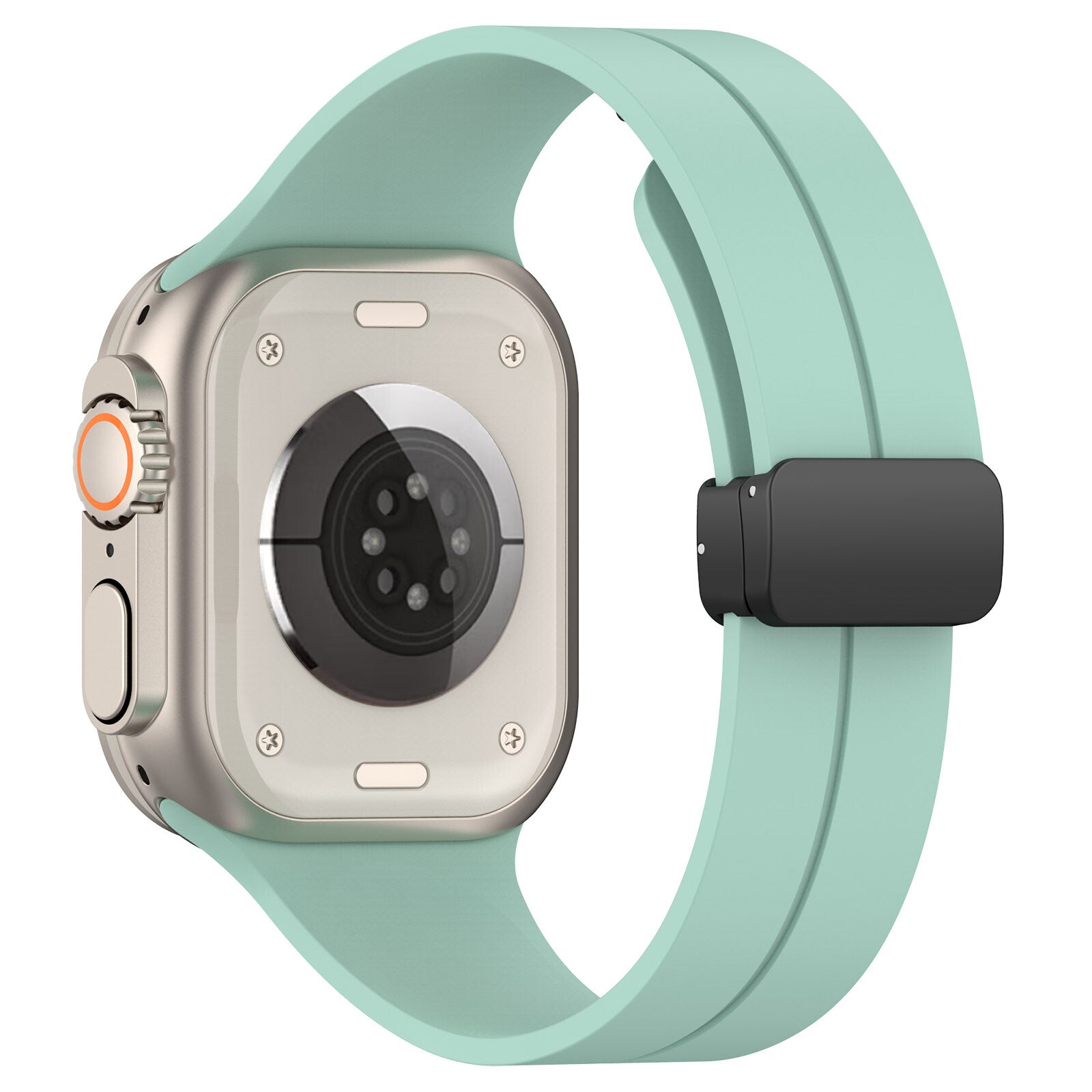 Gummirem for Apple Watch Sort 42/44/49mm Turkis