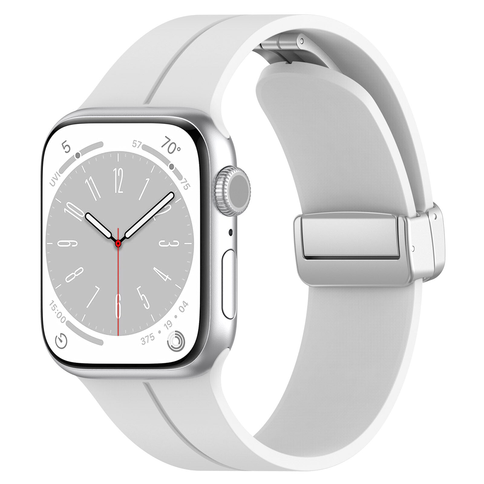 Gummirem for Apple Watch Stål 42/44/49mm Hvit