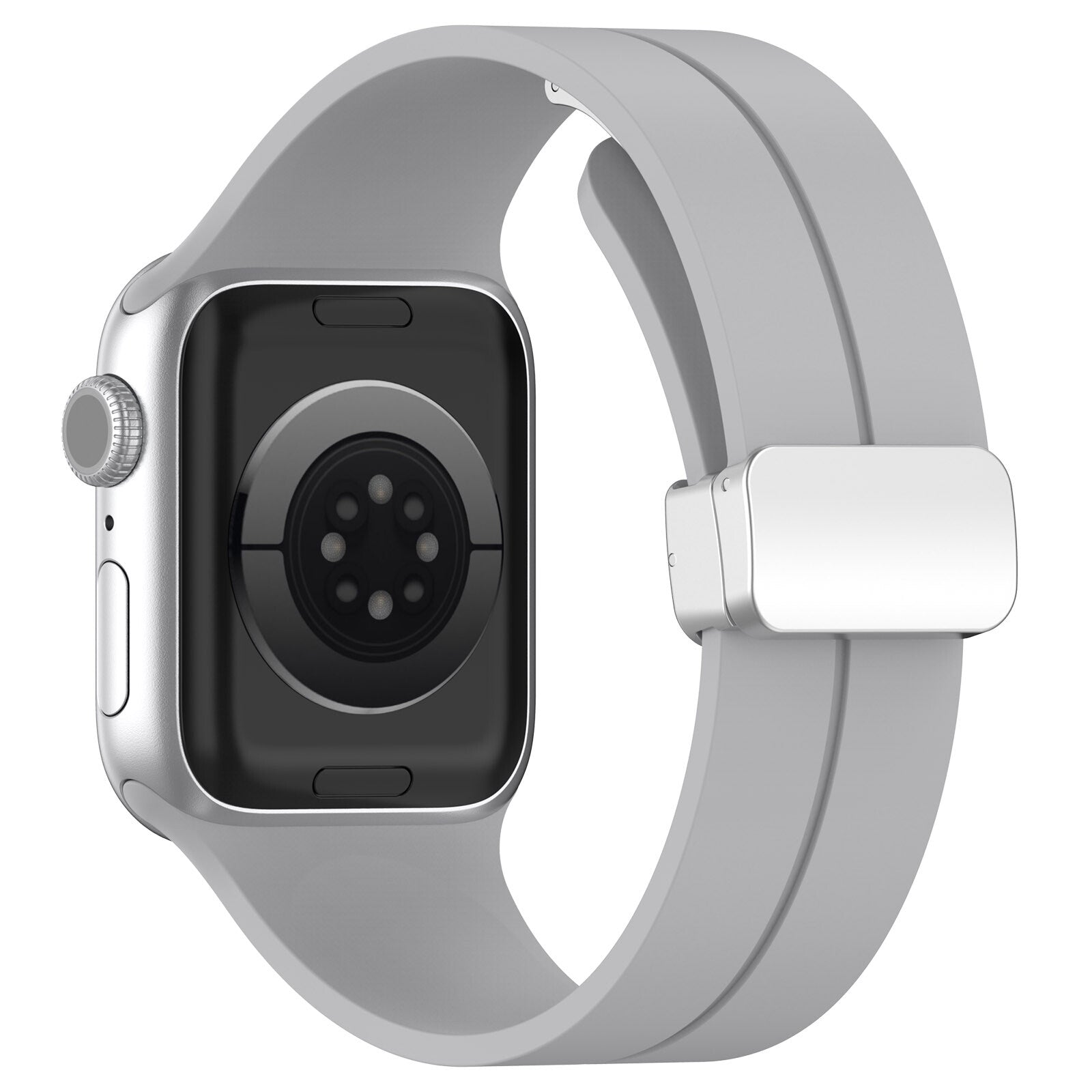 Gummirem for Apple Watch Stål 42/44/49mm Lys grå