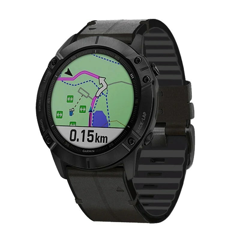 Garmin Quickfit Skinn/gummirem Sort  Quickfit