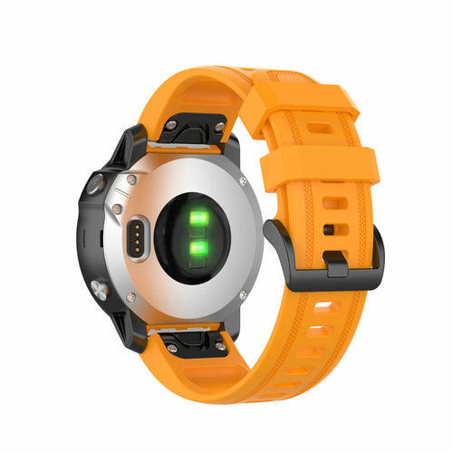 Gumowy pasek Garmin Quickfit 20 mm pomarańczowy