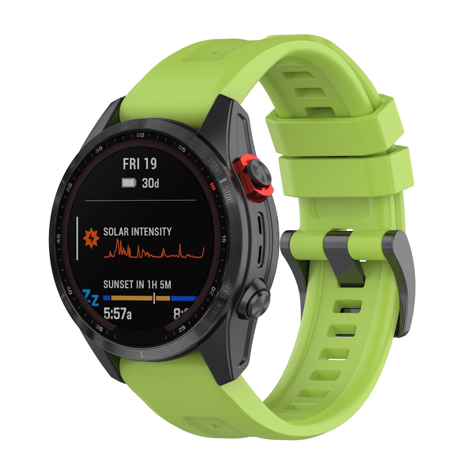 Garmin Quickfit 26mm Klokkerem Gummi Lys grønn