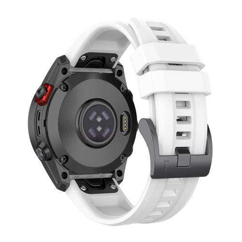 Gumowy pasek do zegarka Garmin Quickfit biały