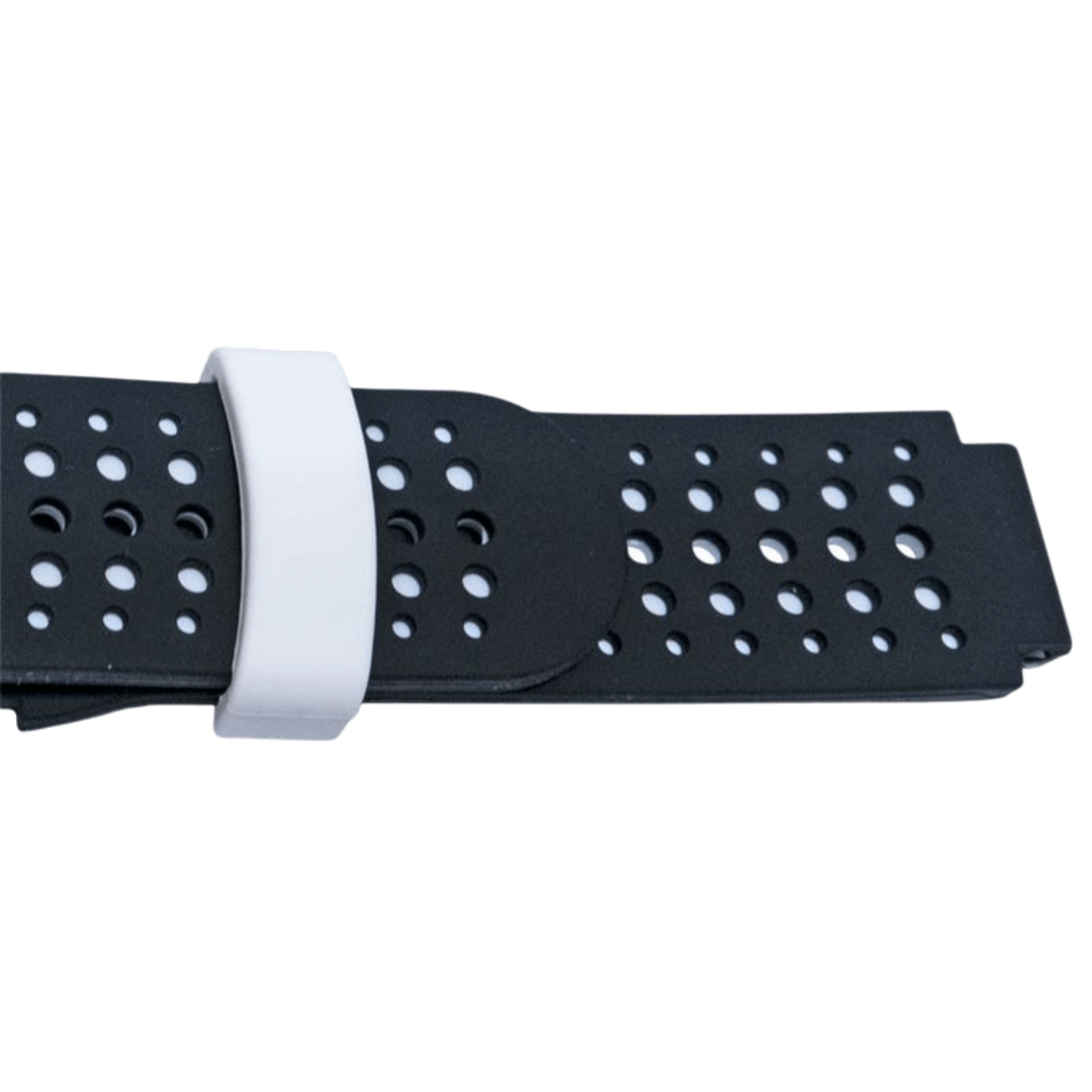 16MM Silikonreim for Garmin Forerunner 220/235 i Svart med hvite detaljer