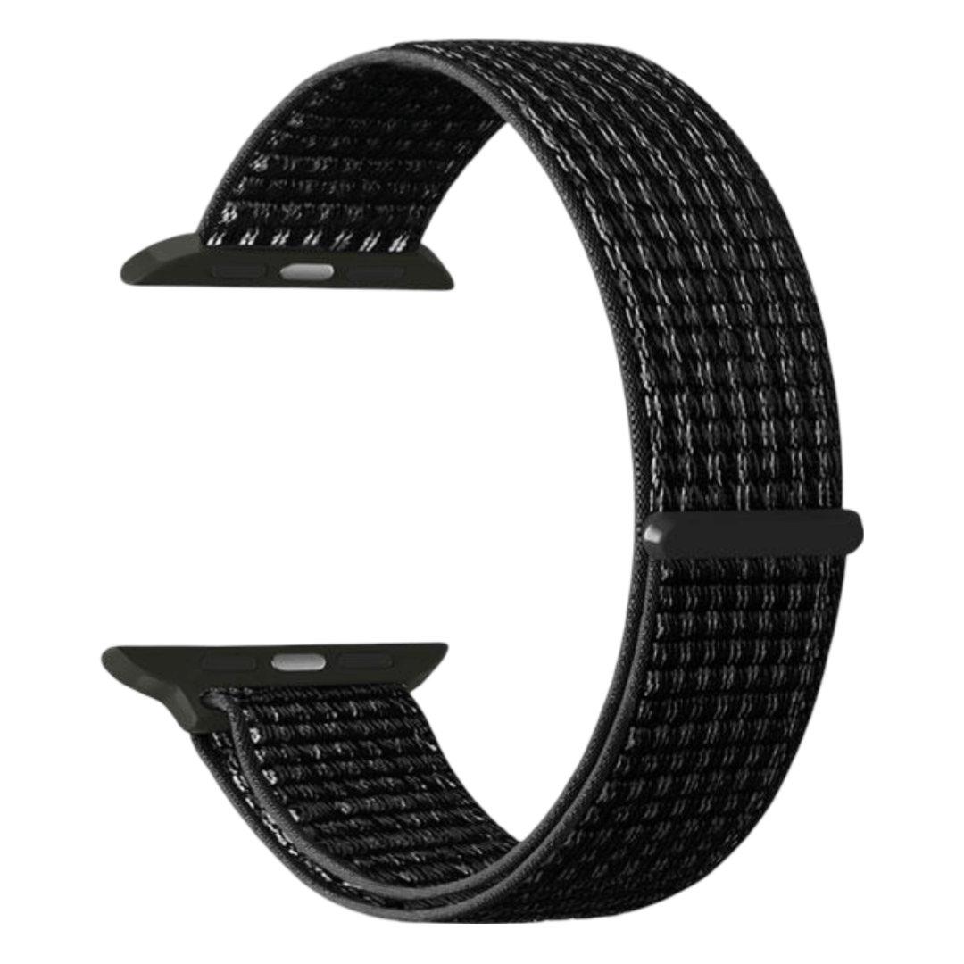 Svart nylonrem til Apple Watch 42/44/45/49mm