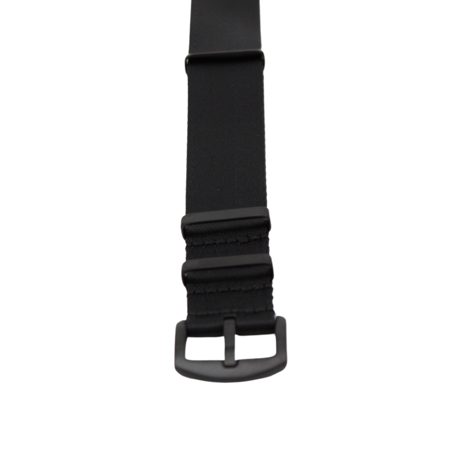Svart Seat belt Natoreim med PVD Spenne
