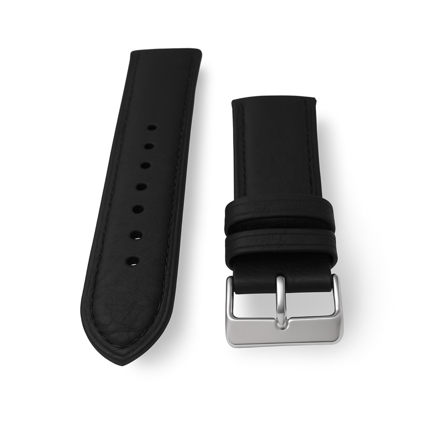 Sicilia klassisk svart skinnreim