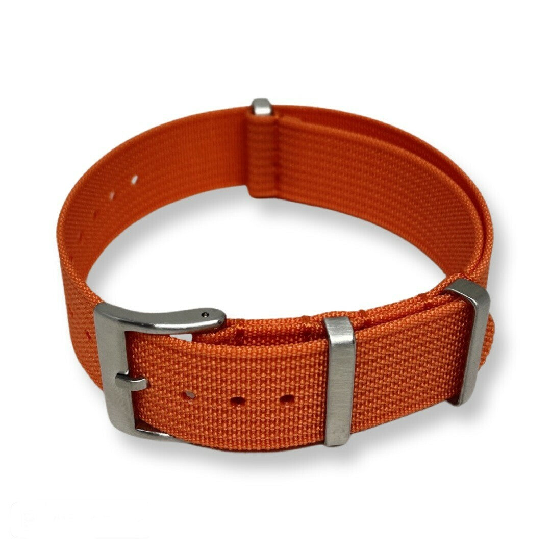 Ribbed Nato Strap Orange