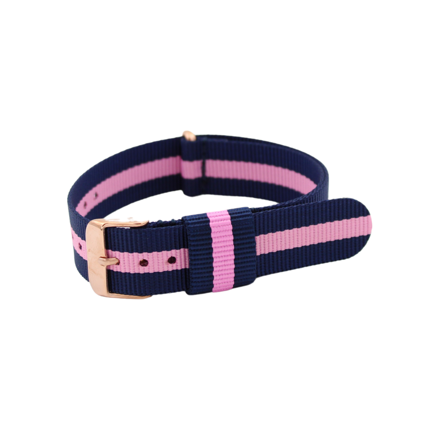Nato strap Rosegull Blå/Rosa