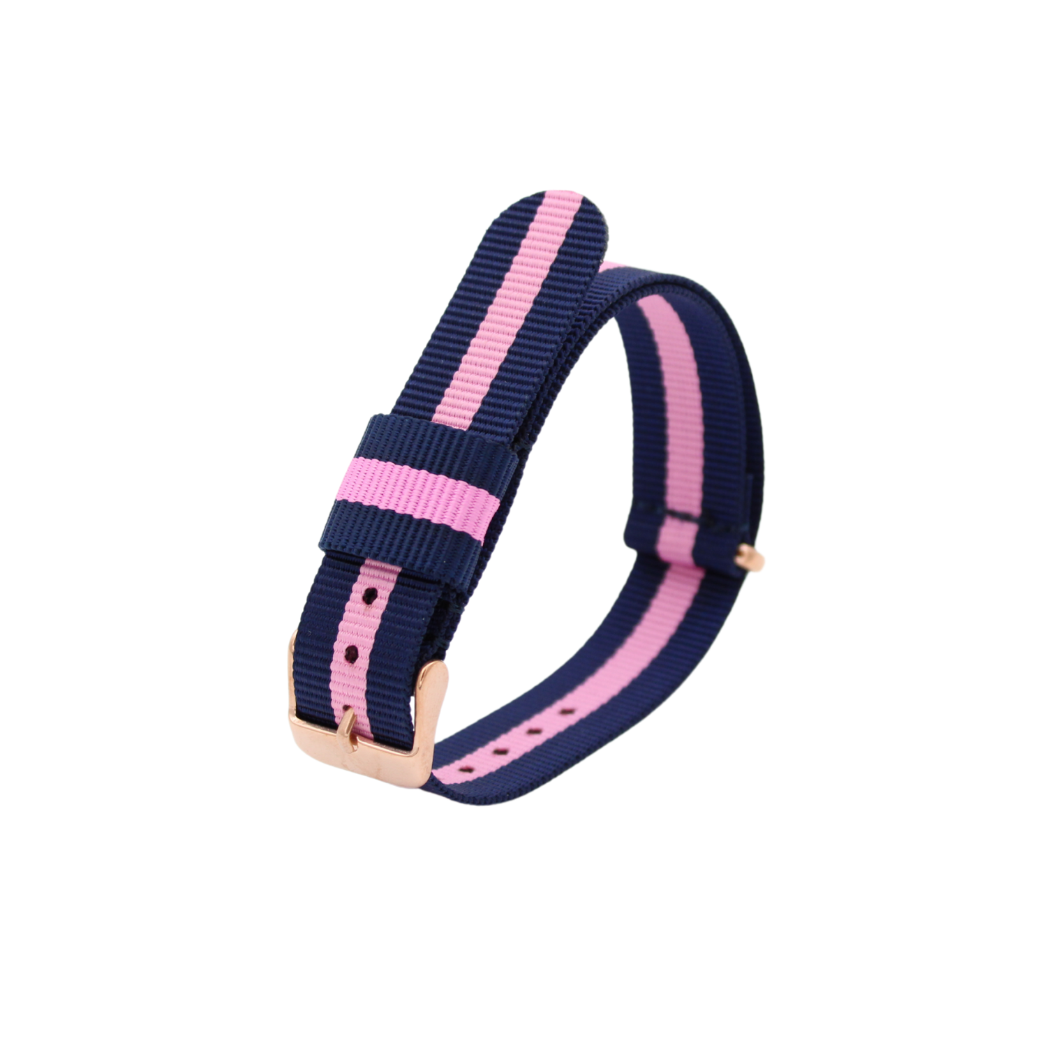 Nato strap Rosegull Blå/Rosa
