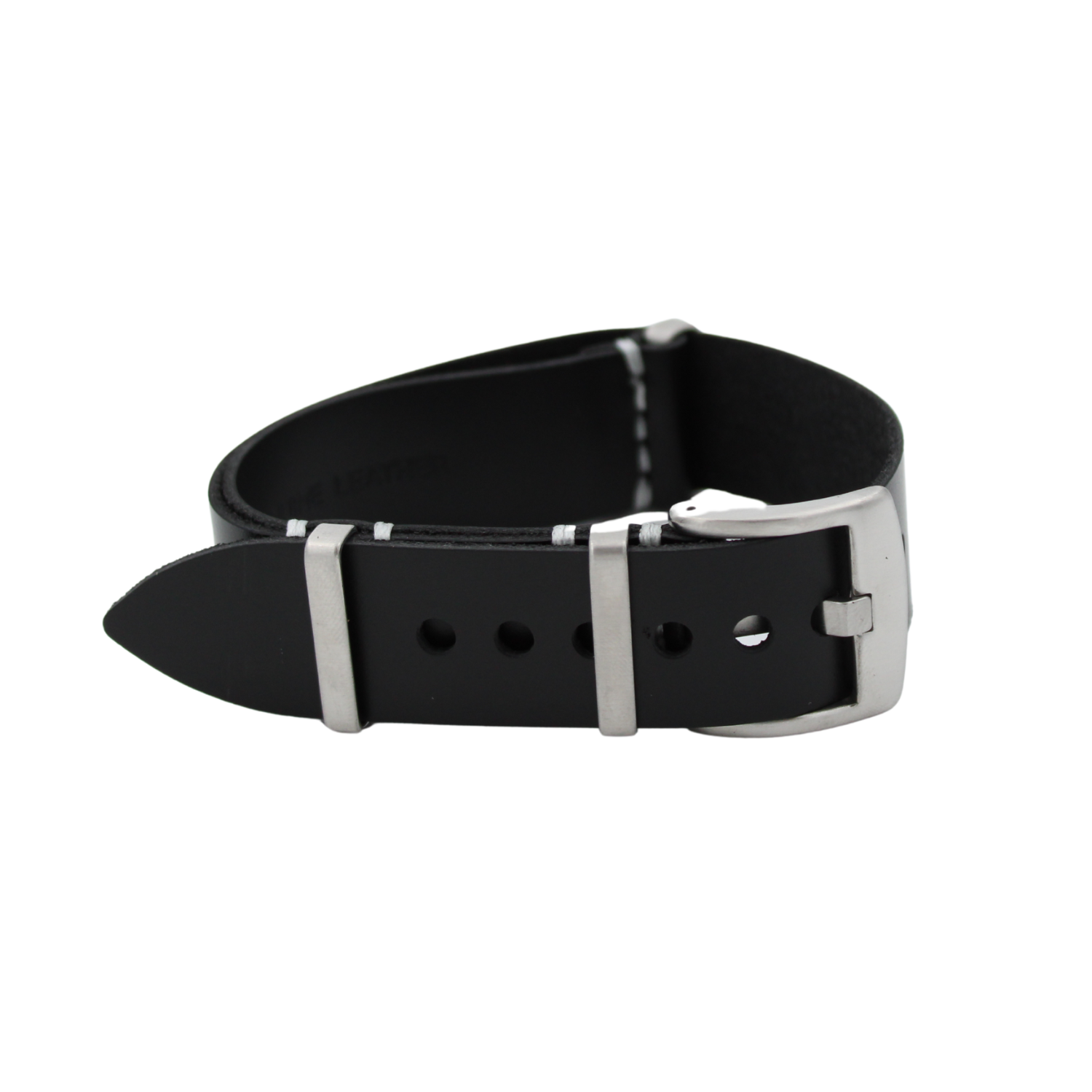 Nato strap i skinn svart