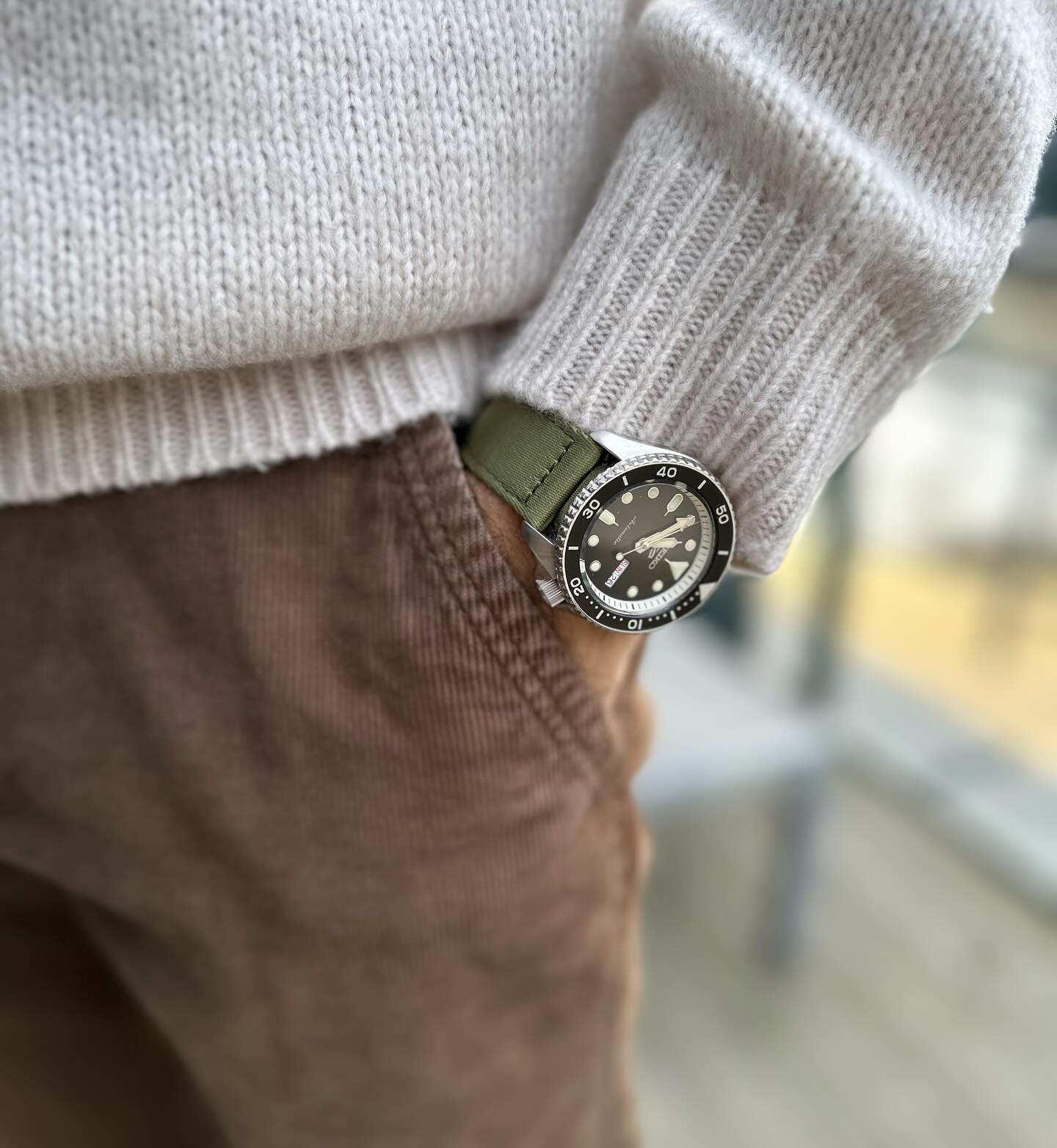 Seat Belt Strap 2-delt Oliven