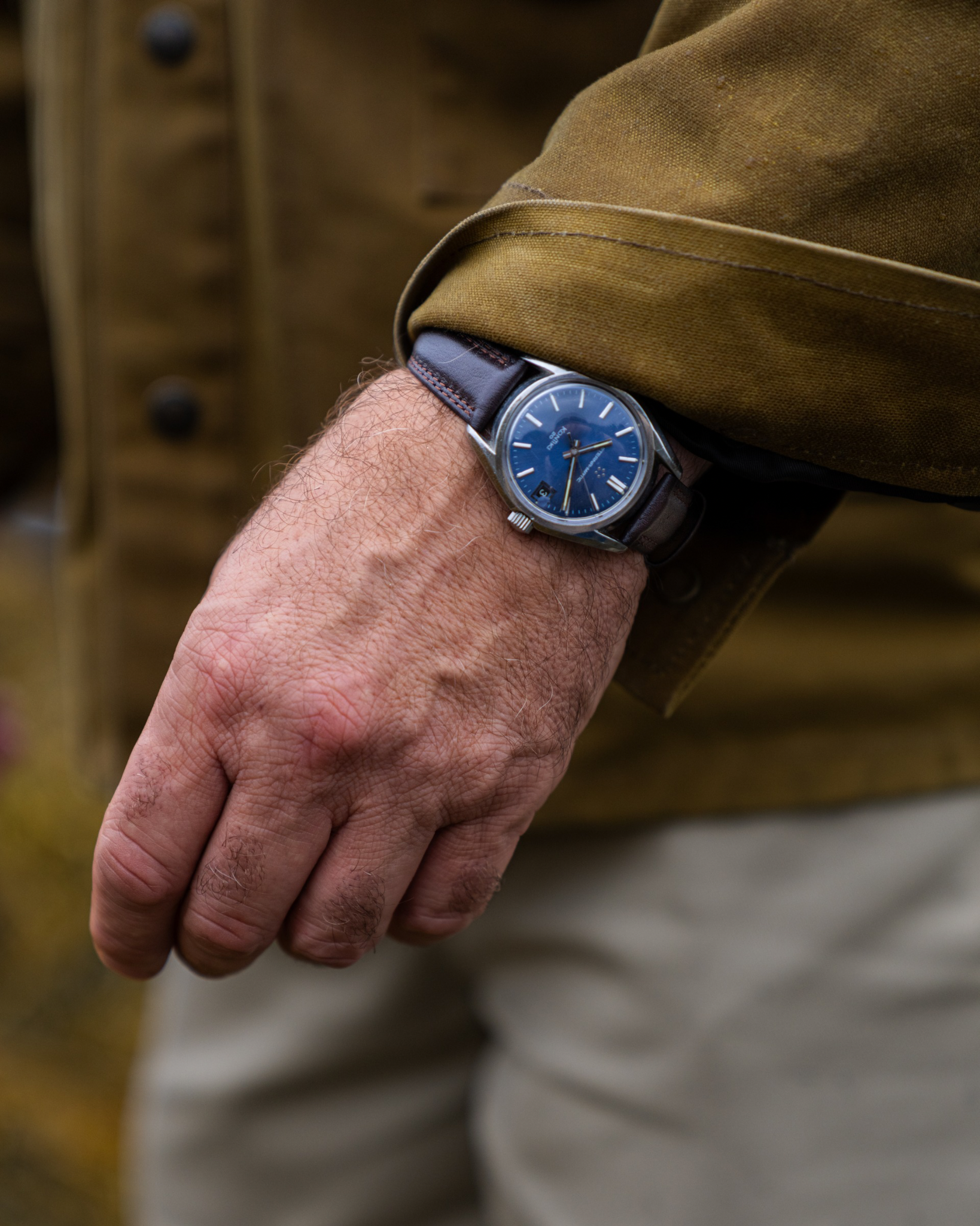 Lyon Mørk Brun skinnreim