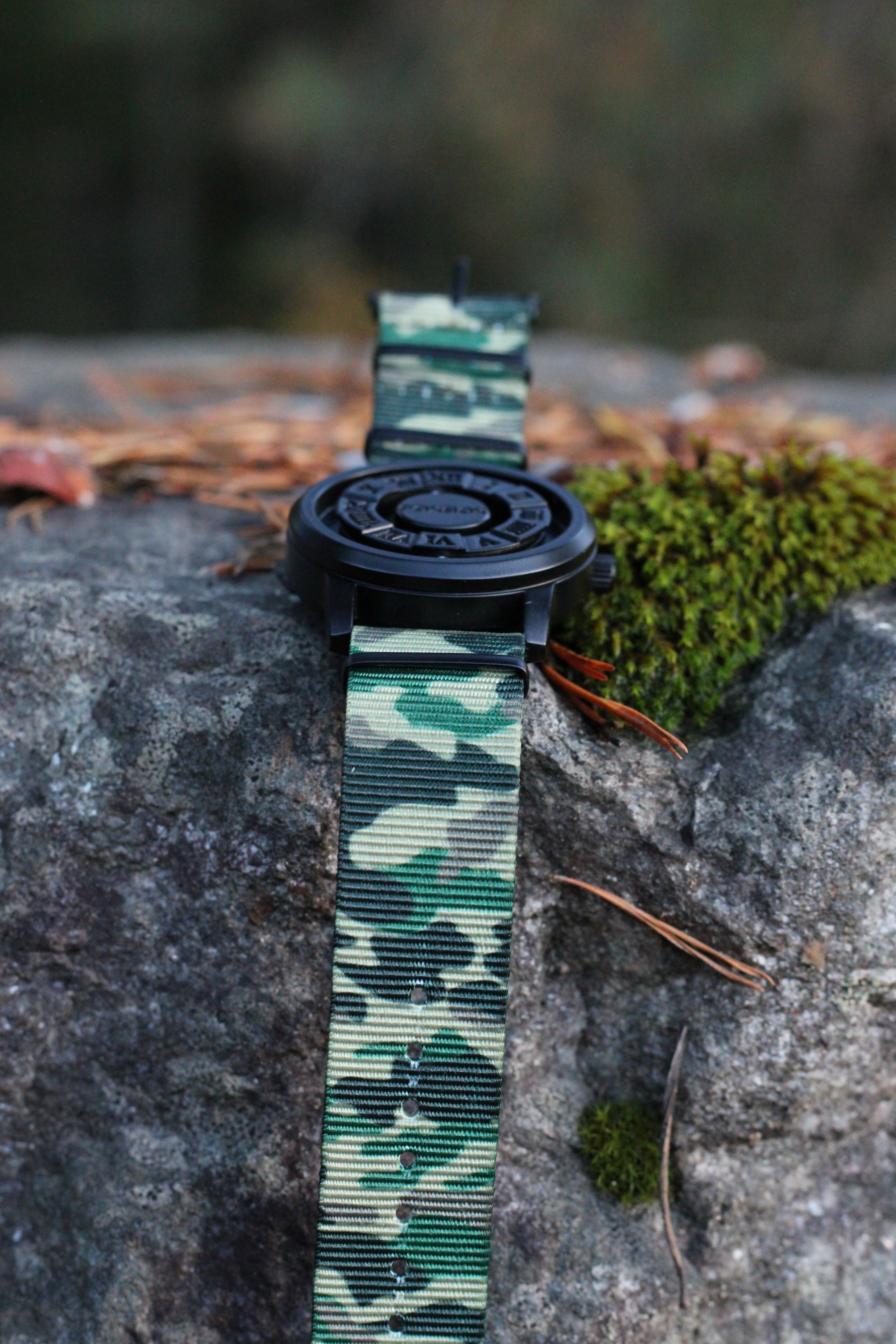 Nato Strap - Woodland kamuflasje PVD Spenne